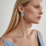 Dyrberg Kern - Freesia Gold Earrings Aqua