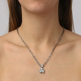 Dyrberg Kern - Tanzy Shiny Silver Pendant Necklace Crystal