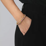 Dyrberg Kern - Courage Gold Tennis Bracelet, Light Rose Mix