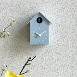 Rhythm - Contemp Cuckoo Style Clock Light Blue