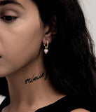 Stolen Girlfriends Club - Love Claw Anchor Earrings, Pink Opal