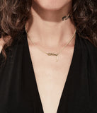 Stolen Girlfriends Club - Sentimental Script Necklace Gold Plated