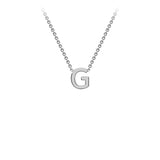 Brent Weatherall - 9ct White Gold Initial Letter Chain Necklace