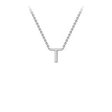 Brent Weatherall - 9ct White Gold Initial Letter Chain Necklace