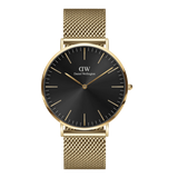 Daniel Wellington - Mesh Onyx 40mm Watch Gold