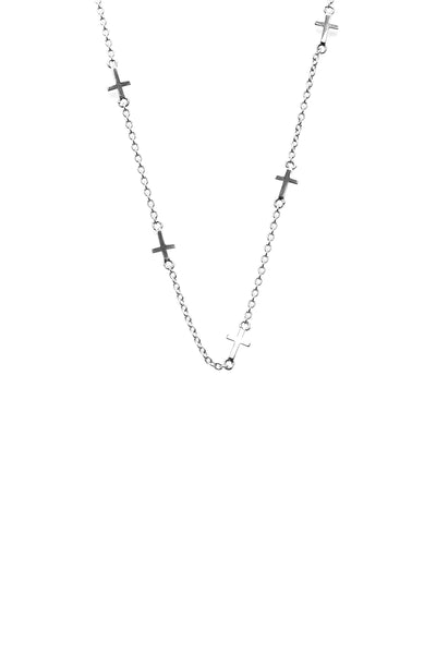 Stolen Girlfriends Club - Cross Choker Silver