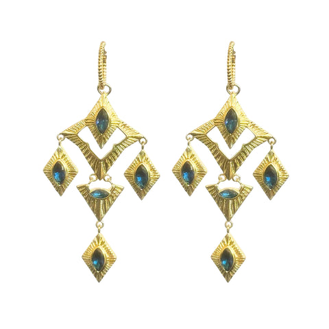 Lindi Kingi - Sagrada Earrings | Gold & Sapphire