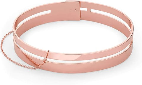 Rosefield Jewellery - Iggy Double Bar Bangle Rose gold