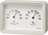 Rhythm - Analogue Hygrometer & Thermometer White Plastic