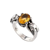 Nick Von K - Lucky Bunny ring with Citrine in Sterling Silver