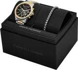 ARMANI EXCHANGE - Men's Chronograph Two-Tone Watch and Bracelet Gift Set