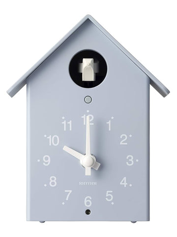 Rhythm - Contemp Cuckoo Style Clock Light Blue