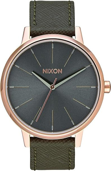 Nixon - Kensington Leather Watch - Rose Gold/Taupe