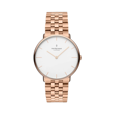 NordGreen - Native Rose Gold Link Watch