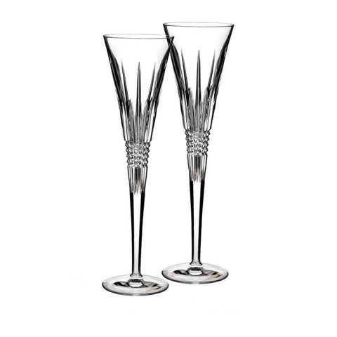 Waterford - Lismore Diamond Toasting Flutes Set Of 2