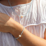 Fabuleux Vous - Silver Perle Aquamarine & Fresh Water Pearl Necklace