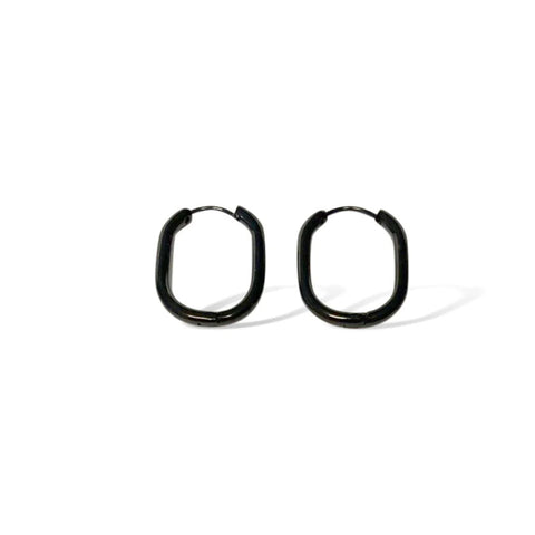 Fabuleux Vous - Black Huggie Hoop Earrings