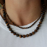 Fabuleux Voux - Tiger's Eye 3mm Polished Necklace 40cm
