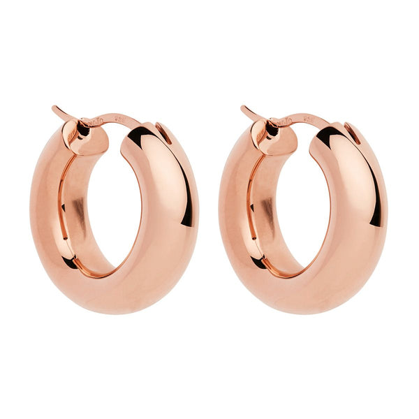 Najo - Cocoon Hoop Earring Rose Gold Plated