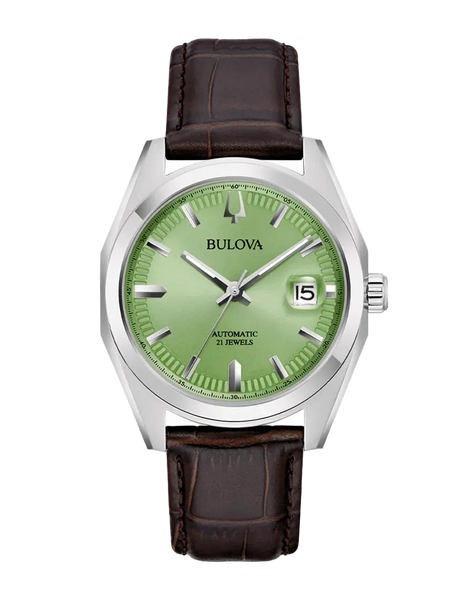 Bulova - Surveyor Automatic Green Dial Leather Strap