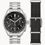 Bulova - Black Dial Stainless Steel Lunar Pilot Watch