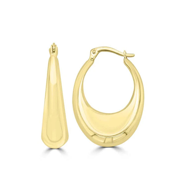 Brent Weatherall - 9ct Yellow Gold 25mm Chunky Hollow Hoops