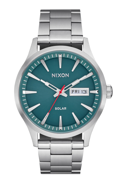 Nixon - Sentry Solar Stainless Steel Watch Jasper