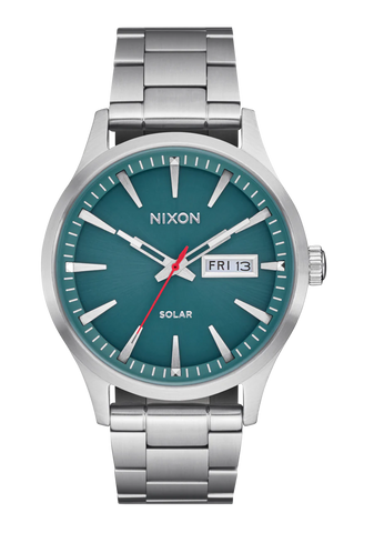 Nixon - Sentry Solar Stainless Steel Watch Jasper