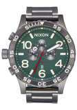 Nixon - 51-30 Chrono Light Gunmetal/ Dk Forest Watch