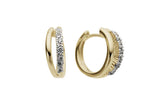 Brent Weatherall - Diamond Hinged Earrings in Yellow Gold with Rhodium Plating