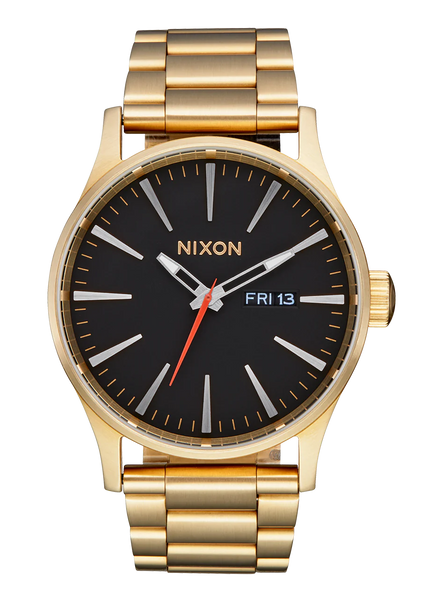 Nixon - Sentry Stainless Steel Watch Yellow Gold/Black