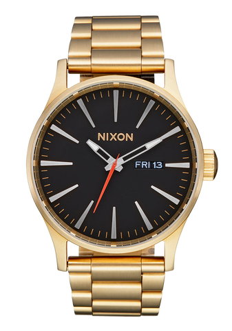 Nixon - Sentry Stainless Steel Watch Yellow Gold/Black