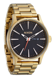 Nixon - Sentry Stainless Steel Watch Yellow Gold/Black