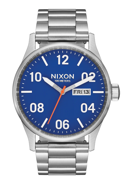 Nixon - Sentry Stainless Steel Silver/Cobalt