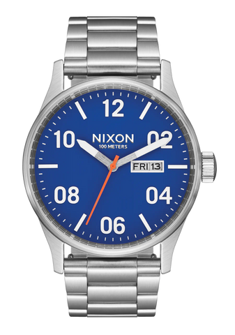 Nixon - Sentry Stainless Steel Silver/Cobalt