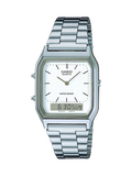 Casio - Men's Dress Duo Silver Tone Watch