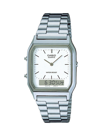 Casio - Men's Dress Duo Silver Tone Watch