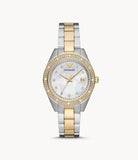 Emporio Armani - Three Hand Two Tone Stainless Steel Ladies Watch