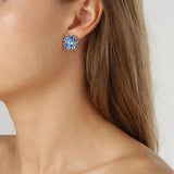 Dyrberg/Kern - Aude Gold Earrings  Light Blue & Aqua