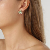 Dyrberg/Kern - Aude Gold Earrings Light Green & Golden