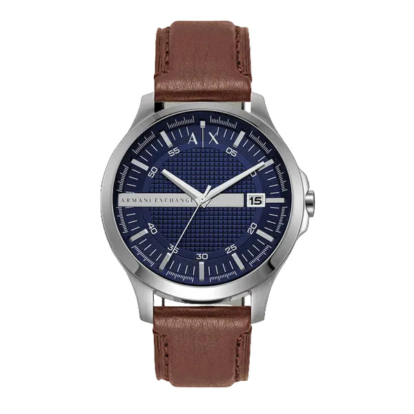 Armani Exchange - Gents Three-hand Leather Strap Watch