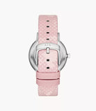 Armani Exchange - Three Hand Pink Leather Watch