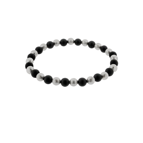 Diva - Luce Bracelet Sterling Silver Rhodium Plated And Onyx