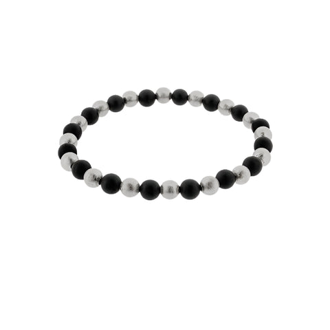 Diva - Luce Bracelet Sterling Silver Rhodium Plated And Onyx