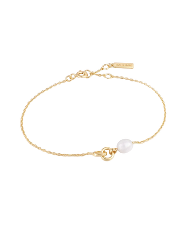 Ania Haie - Gold Pearl Link Chain Bracelet