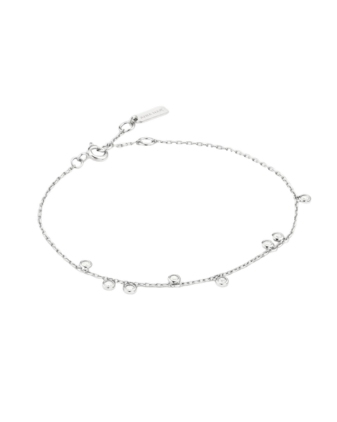 Ania Haie - Silver Bezel-Set Droplet Station Bracelet