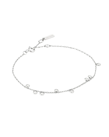 Ania Haie - Silver Bezel-Set Droplet Station Bracelet