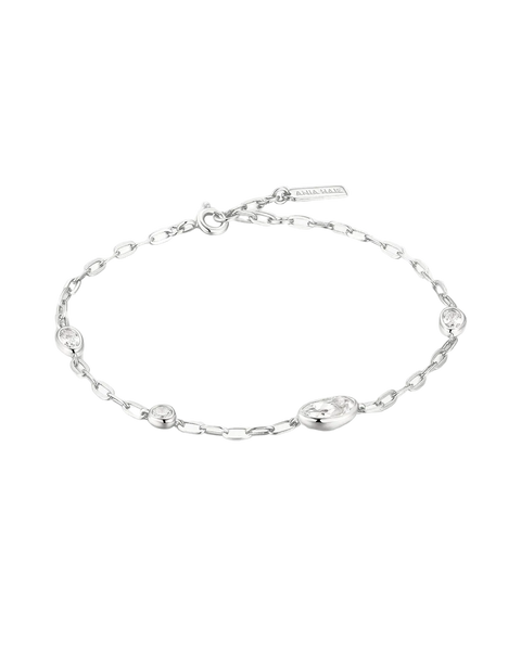 Ania Haie - Silver Bezel Organic Dome Pebble Bracelet
