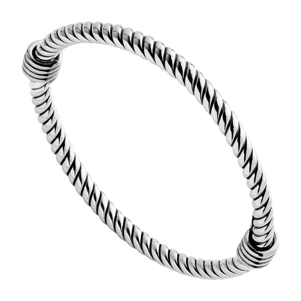 Najo - Rope Silver Bangle