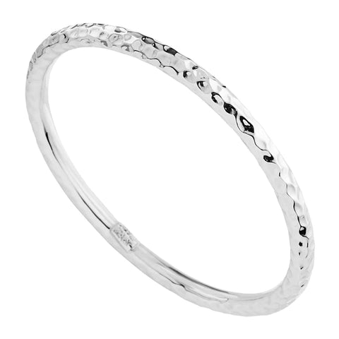 Najo - Silver Bangle with Beaten Texture